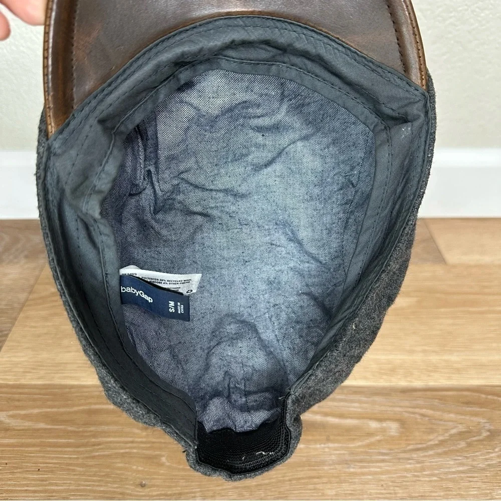Gap Kids Wool Blend Dark Gray Paperboy Beret Hat, Size S/M